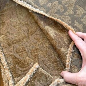 Elegant Brown and Gold Patterned Fabric